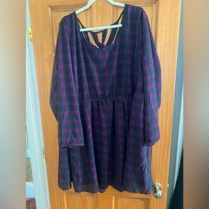 Torrid Purple Plaid Shirt/Dress Size 5